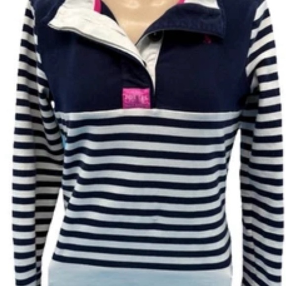 Navy and White Striped Nautical Pullover Joules Cowdray Rare Size 4 - Picture 11 of 12